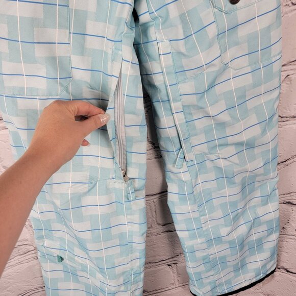 Morrow Women’s Small Blue Plaid Ski Snowboard Snow Pants‎ Outdoor - Picture 2 of 12